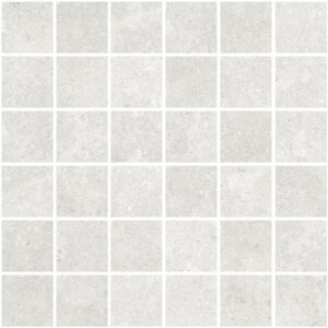Less white mosaic (5x5) matt rect m²
