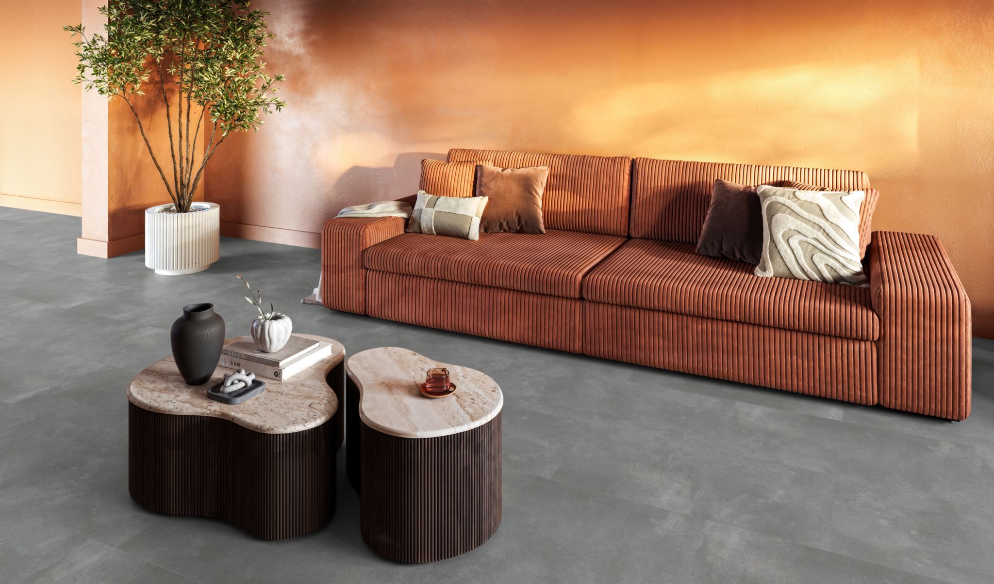 Floor life PVC Ealing Dryback Grey