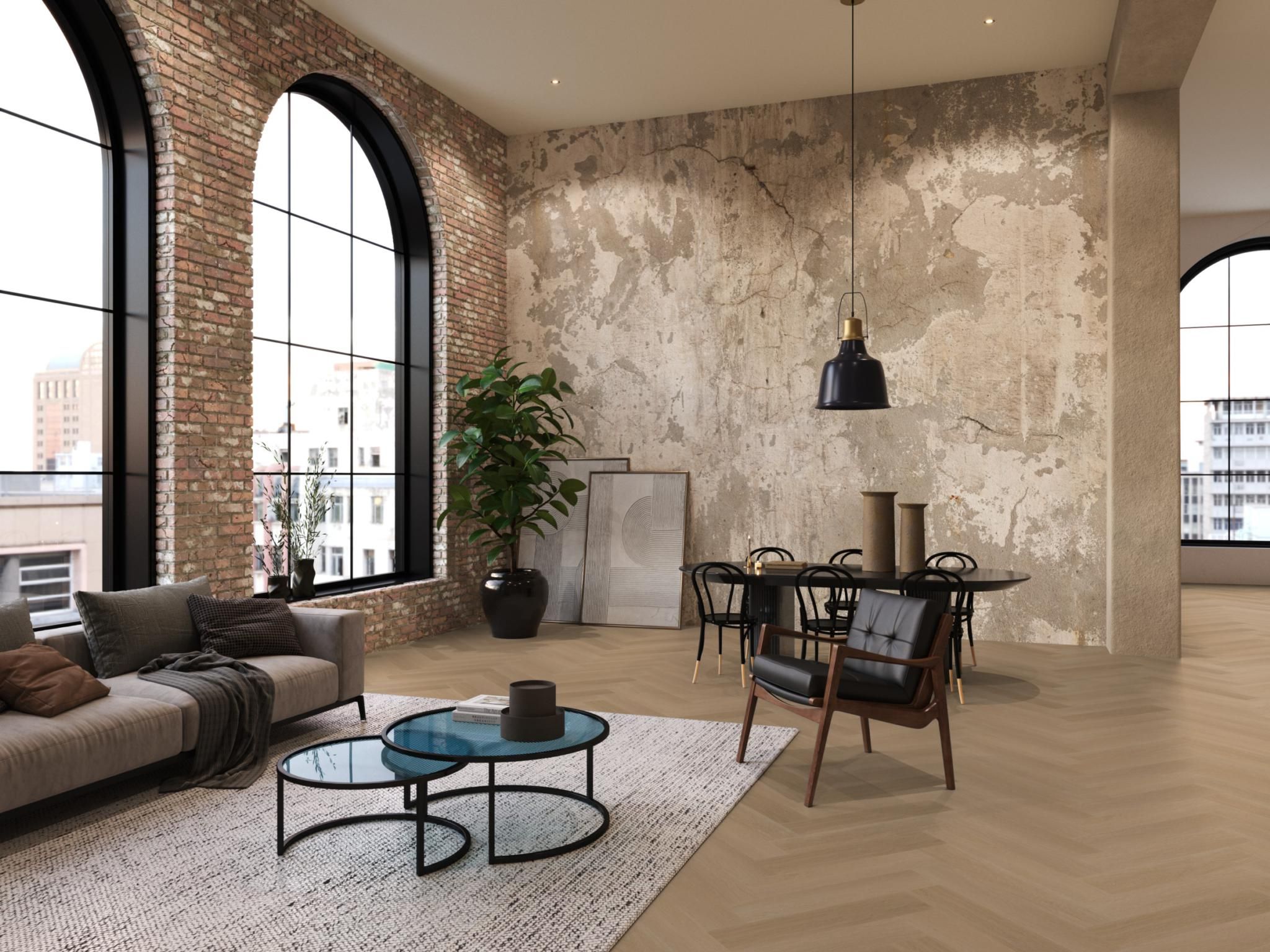 Floor life PVC YUP Fulham Herringbone Click SRC Dark Oak