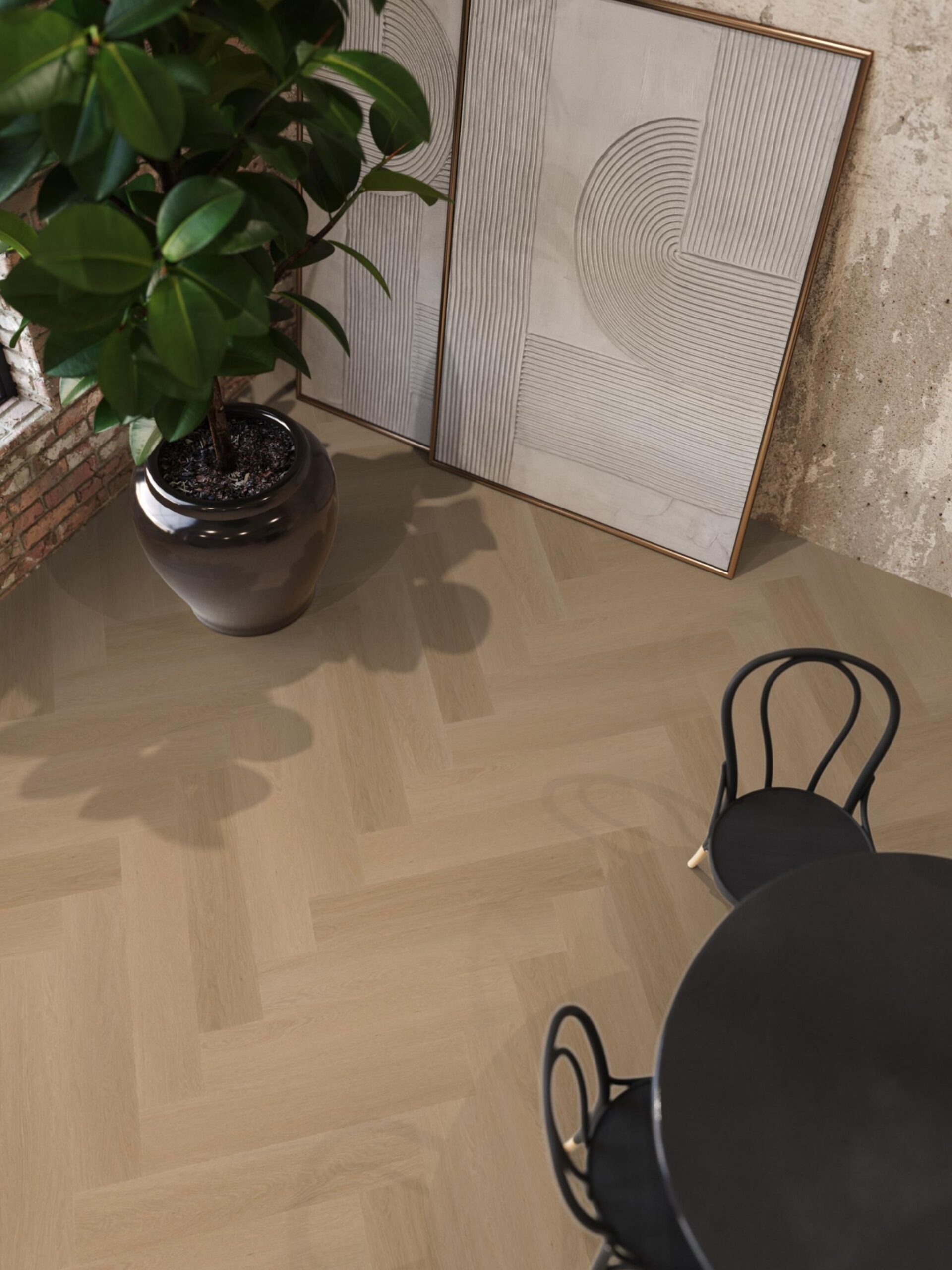 Floor life PVC YUP Fulham Herringbone Click SRC Dark Oak