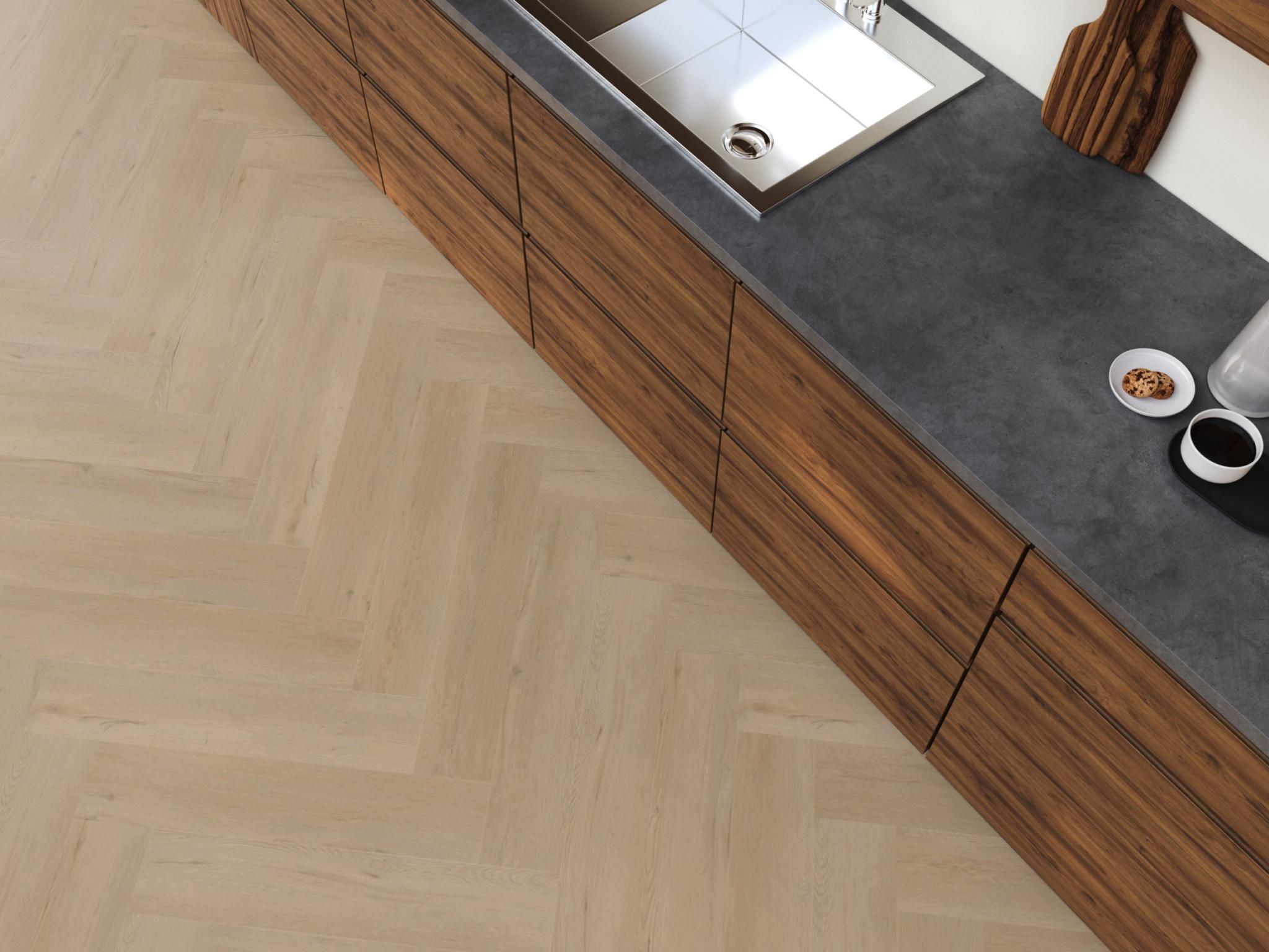 Floor life PVC YUP Leyton Herringbone Click SRC Beige