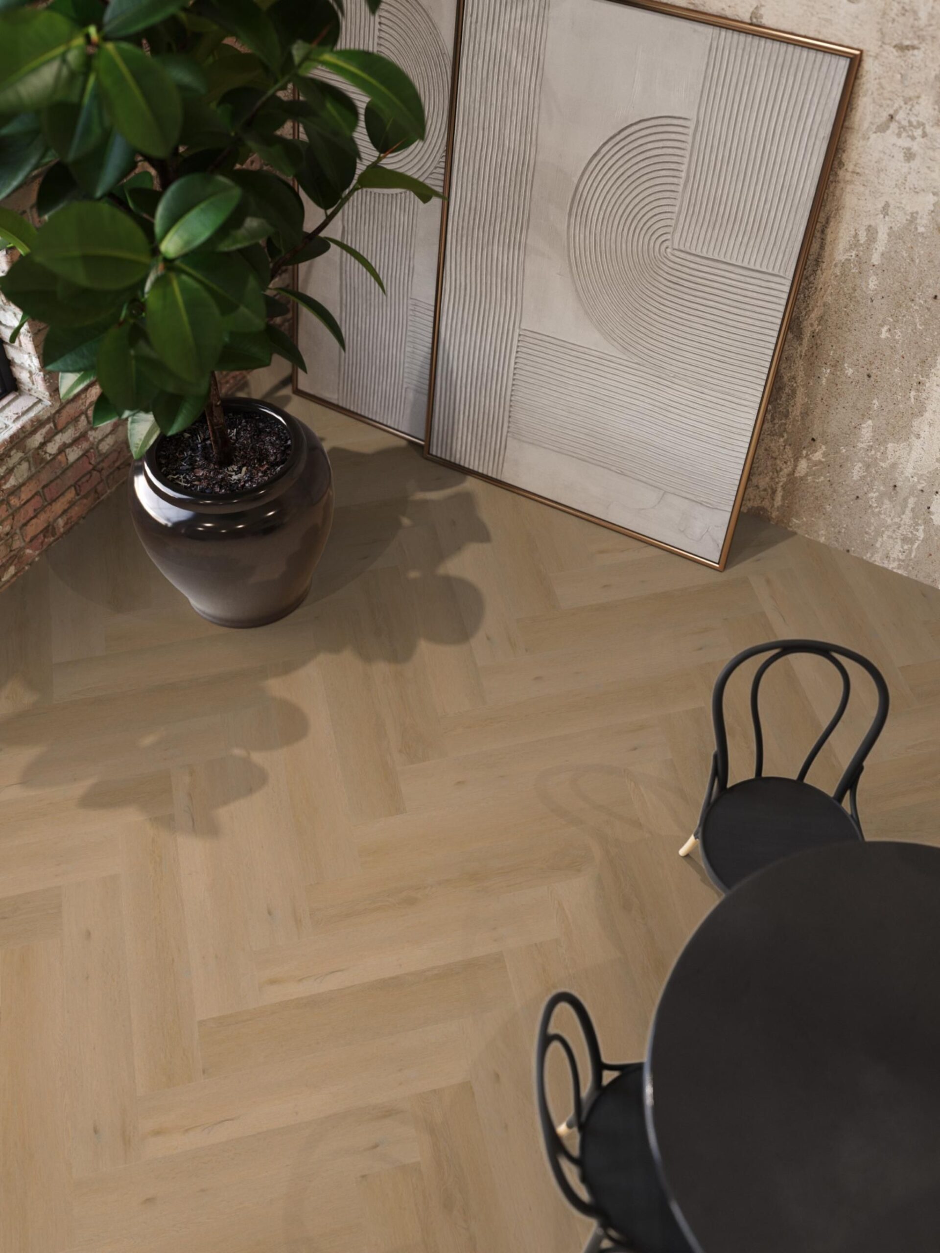 Floor life PVC YUP Leyton Herringbone Click SRC Warm Oak