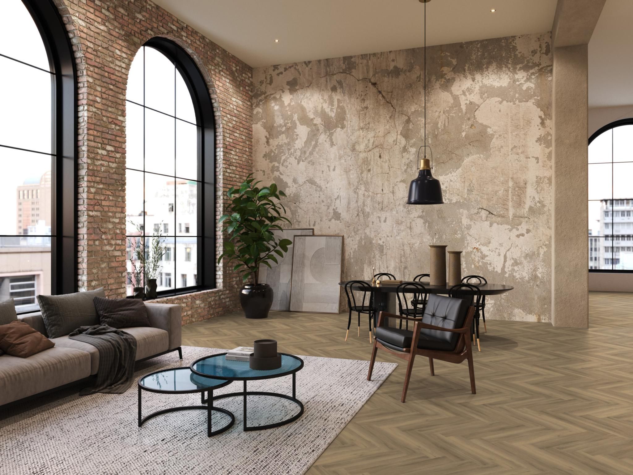 Floor life PVC YUP Herringbone Click SRC Natural