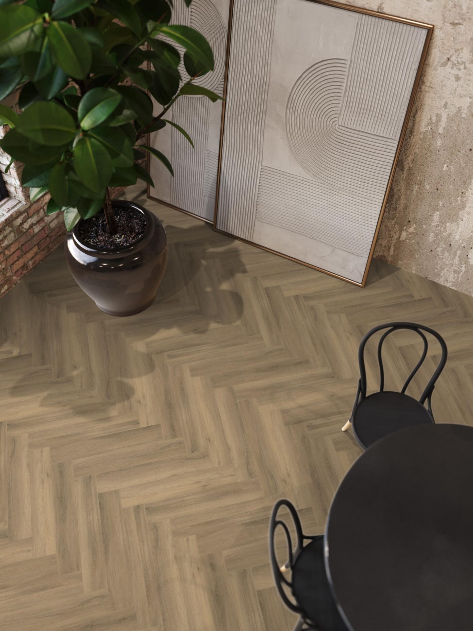 Floor life PVC YUP Herringbone Click SRC Natural